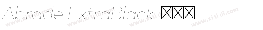 Abrade ExtraBlack字体转换